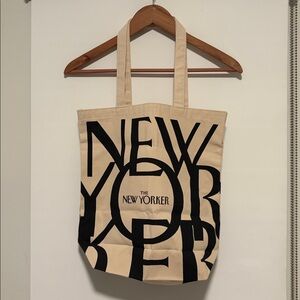 New Yorker Tan and Black Tote Bag New